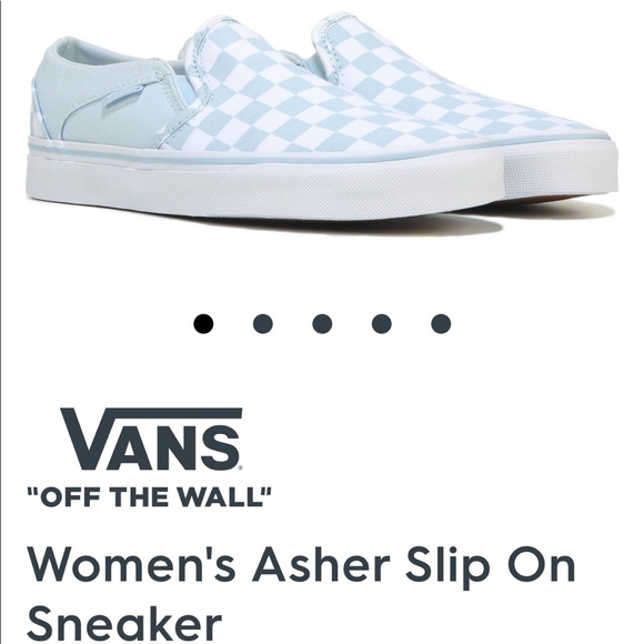 vans asher light blue